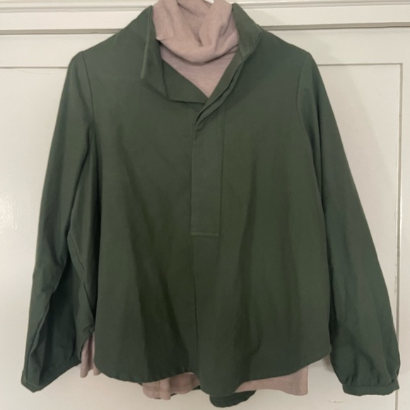 Aliya Wanek olive Phoebe shirt - Picture 2 of 4